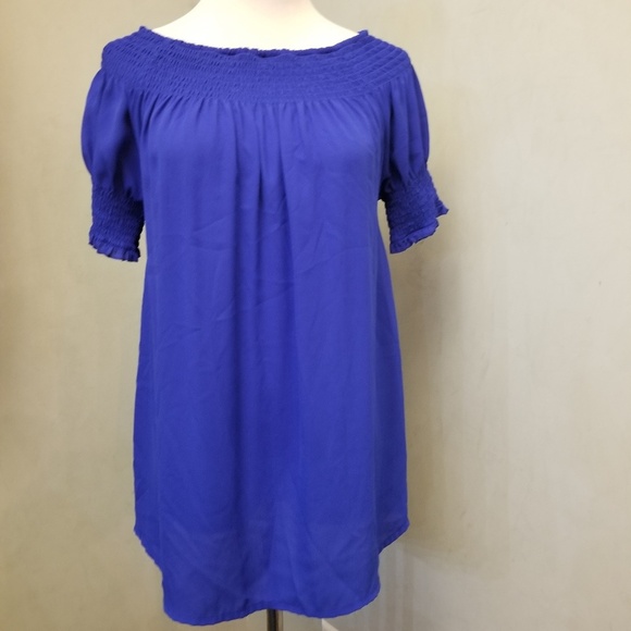 Octavia royal blue short sleeve maternity top women's size XS (V18) - Picture 2 of 6